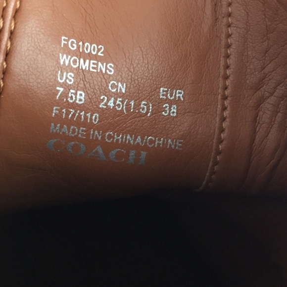 Coach Women's Buckle Chelsea Ankle Boots FG1002 Leather Dark Saddle Brown 7.5B - Picture 15 of 16